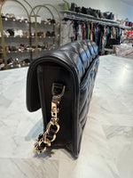 Aspinal of London Black Lottie Pillow Leather Shoulder Bag, 8.75"x5" (retail $1045)