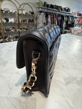 Aspinal of London Black Lottie Pillow Leather Shoulder Bag, 8.75"x5" (retail $1045)