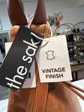 New The Sak Tobacco Geo Leather Sling Backpack, 15"x8"