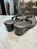 Italian Shoemakers Silver Sandals, 9