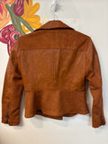 Anthropologie Brown Faux Leather Jacket, S