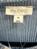 New Retail $88 Pilcro Anthropologie Blue Metallic Sweater, XS