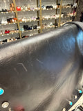 Patricia Nash Black Leather Flap Crossbody Bag, 11.5"x9"