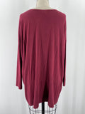 New Zenana Burgundy Tunic Top, S