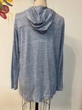 Tahari Blue 100% Linen Cardigan, M