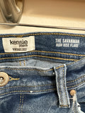 Kensie 32" Inseam Savannah High Rise Flare Jeans, 12