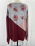 Maurices Gray/Burgundy Top, XL