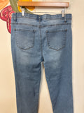 Curve Appeal Straight Leg 25.5" Inseam Jeans, 14