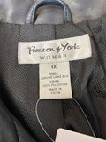 Preston & York Black Genuine Leather Jacket, 1X