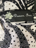 Damee, Inc 2pc Black/White Cardigan + Top, XL