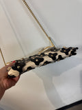 Henri Bendel Black/Cream Crossbody Clutch, 11"x8.25"