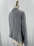 Alfani Gray Faux Suede Jacket, M