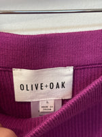 Olive + Oak Purple Rib Knit Skirt, L