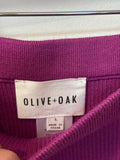 Olive + Oak Purple Rib Knit Skirt, L