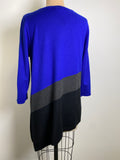 United States Sweaters Blue Asymmetrical Sweater, L