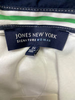 Jones New York White/Navy Top, 3X