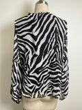 White House Black Market Animal Print Top, L Petite