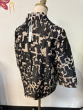 New Chico's Black Blockade Jacquard Jacket, M