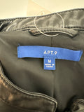 Apt. 9 Black Faux Leather Jacket, M