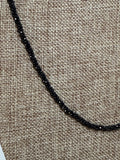 JTV Black Spinel Necklace, 16"-18"