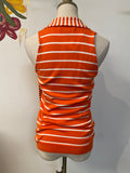 Lauren Ralph Lauren Orange Stripe Top, S