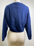 J. Crew Blue 100% Cashmere Cropped Sweater, S