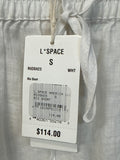 New L Space White Rio 100% Linen Shorts, S
