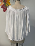 Lilly Pulitzer White Off Shoulder Top, XL
