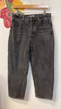 Madewell Black Button Fly Darted Barrel Leg 26" Inseam Jeans, 26 (2)