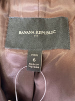 Banana Republic Brown Faux Leather Blazer Jacket, 6 Petite