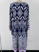 New Croft & Barrow Blue Print Dress, XL