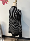 Cable & Gauge Black Stripe Cardigan, XL