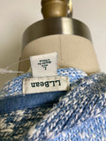 L.L. Bean 100% Cotton Blue Sweater, L