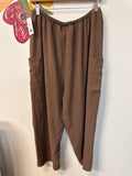 New Sampeel Brown 23" Inseam Pants, M