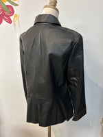 Apostrophe Black Genuine Leather Jacket, 14