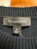 Calligraphie "Blessed" Black Sweater, XL