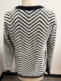 Cyrus Black/White Sweater, M