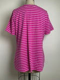 D&Co Pink Stripe Top, L