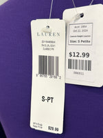 New Lauren Ralph Lauren Purple Tee, S Petite