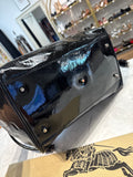 Burberry Black Patent Leather Shoulder Bag, 11.25"x12"x5.75"