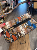 Snake Print Shoulder Bag