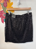 New Maurices Black Sequin Skirt, L