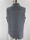 Kim Rogers Black Houndstooth Vest, L