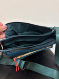 Mersi Teal Crossbody Bag, 10"x7"