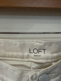 Loft White Crop 26" Inseam Jeans, 10