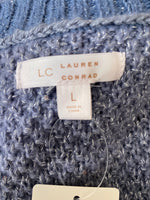 Lauren Conrad Metallic Blue Cardigan, L