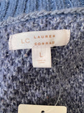 Lauren Conrad Metallic Blue Cardigan, L
