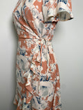 June & Hudson Pink Wrap Dress, M
