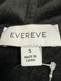 Evereve Black Velour Hooded Pullover, S