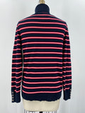 Tommy Hilfiger Blue/Red Turtleneck Sweater, M